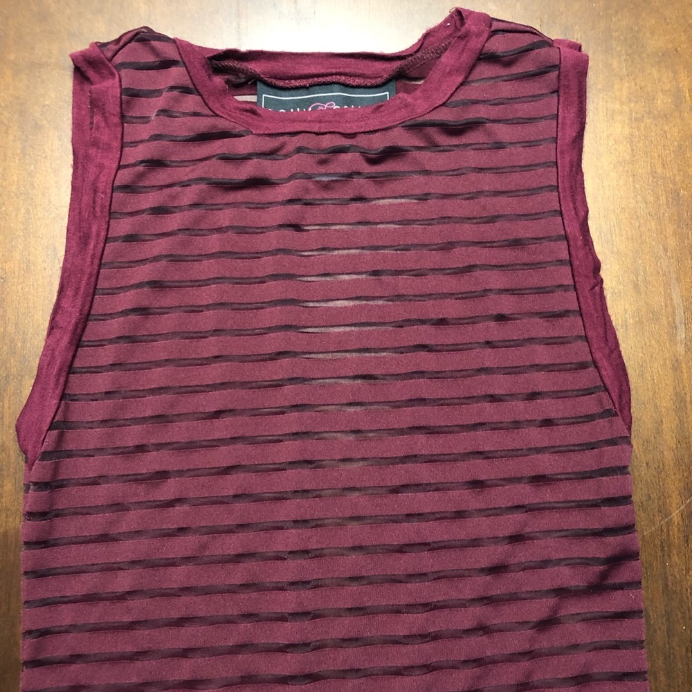 Stripped see through body suit